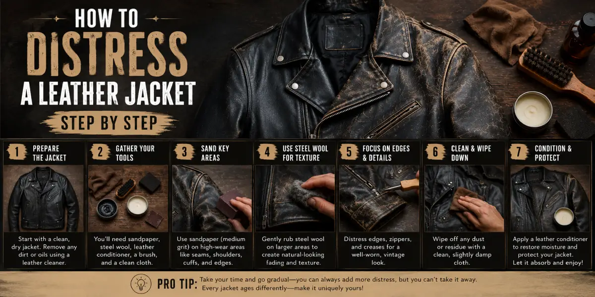 How To Distress a Leather Jacket Step by Step
