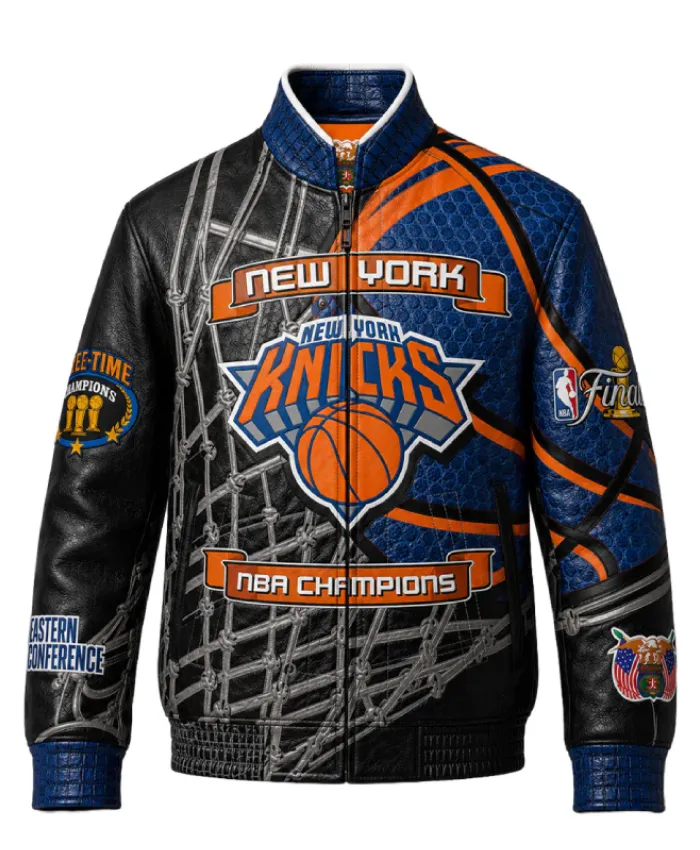 NBA Jeff Hamilton x New York Knicks 2026 Leather Jacket