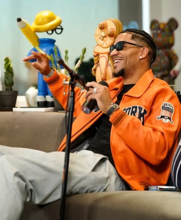 Knicks x Kith x Avirex Porsche 911 Jacket in Orange