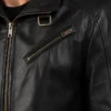 Mens Legacy Leather Black Biker Jacket