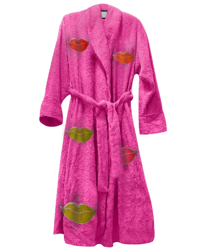 Lush Lips hot pink Bathrobe