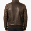 Mens Brown Distressed Motorcycle Leather Jacket