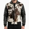 Mens Cowhide and Genuine Leather Jacket for sale