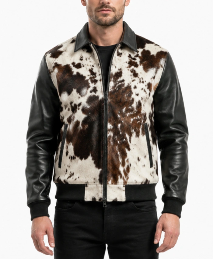 Mens Cowhide and Genuine Leather Jacket for sale