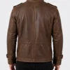 Mens Four Pockets Vintage Brown Leather Jacket