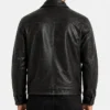 Gatsby Mens Distressed Black Leather Jacket
