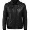 Mens Legacy Black Leather Biker Jacket