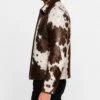 Shop Mens shirt Collar Cowhide Leather Jacket