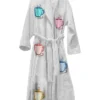 white Mug Life Bathrobe