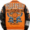 NBA New York Knicks Champions Pelle Pelle Orange Leather Jacket
