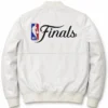 New York Knicks FISLL White 2026 NBA Team Leather Jacket