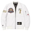 NBA New York Knicks FISLL White 2026 Team Leather Jacket