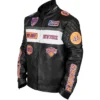 New York Knicks Moto Men’s Black Leather Jacket