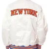 Ny Knicks White Satin Jacket
