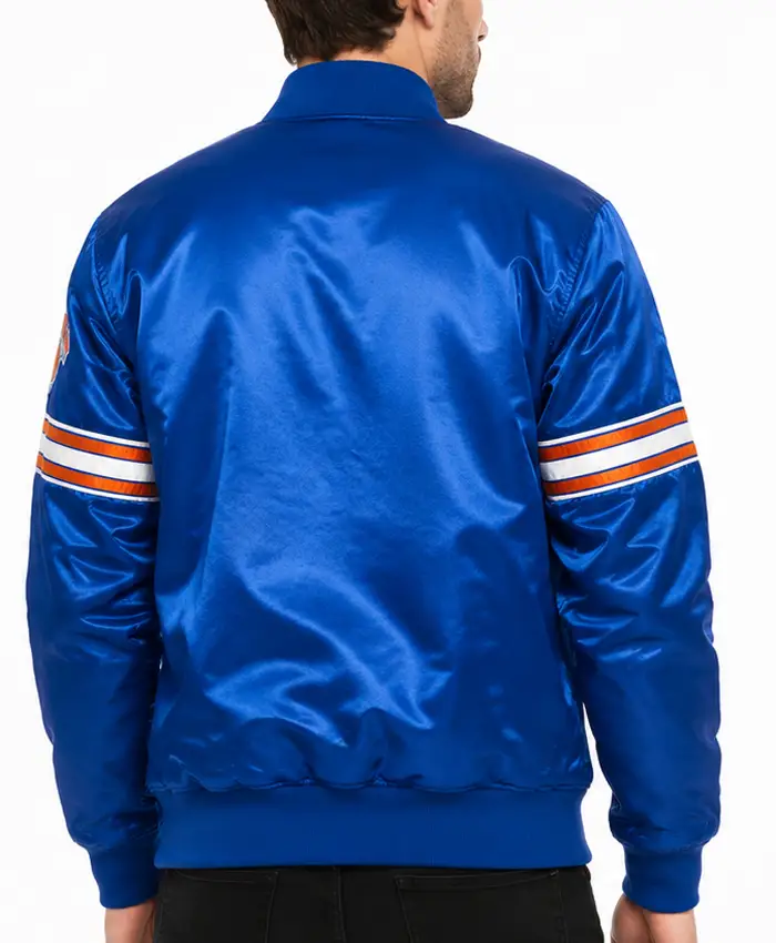 Ny Knicks Striped Royal Blue Jacket Back