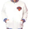 New york Knicks White Satin Jacket