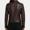 Women Oxblood Leather Biker Jacket