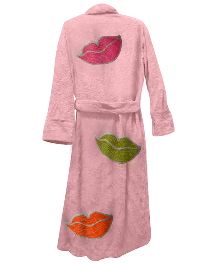 Lush Lips Bathrobe in pink