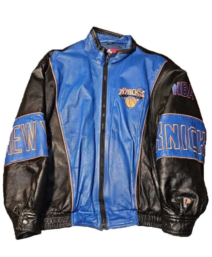 NY Knicks Vintage Timothee Chalamet Leather Jacket