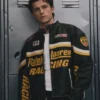 2026 Esquire UK Magazine Tom Holland Black Leather Racing Jacket