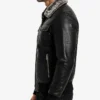 Vintage Bomber Detachable Fur Collar Jacket For Mens