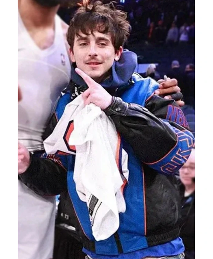 Timothee Chalamet Knicks Leather Jacket