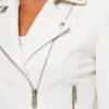 Shop White Leather Motorcycle Jacket for Womens