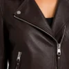 Women Oxblood Biker Leather Jacket