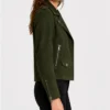 Armand Green Suede Biker Jacket for women