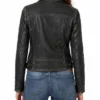 Womens Distressed Leather Motorcycle Jacket