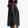 Buy Womens Oversized Black Leather Blazer