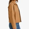 Womens Slochy Tan Leather Jacket