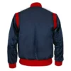 1961 Los Angeles Angels Full Zip Satin Bomber Blue Jacket