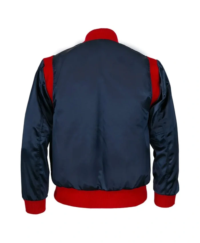 1961 Los Angeles Angels Full Zip Satin Bomber Blue Jacket