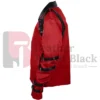 1987Bad World Tour Michael Jackson Red Satin Jacket Multiple Belts On Sleeves