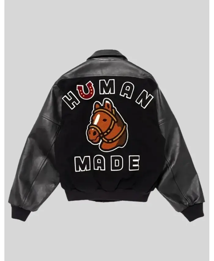 2025 Human Made Stadium Varsity Black Jacket