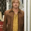 2026 Brad Pitt Movie The Adventures Of Cliff Booth Cliff Booth Suede Brown Jacket