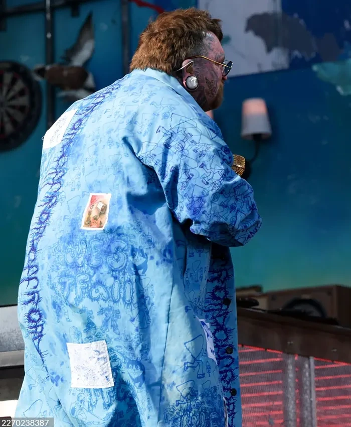 Coachella 2026 Teddy Swims Blue Coat - Image 3