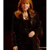 2026 Grammy Awards Performance Reba McEntire Black Long Sequin Coat