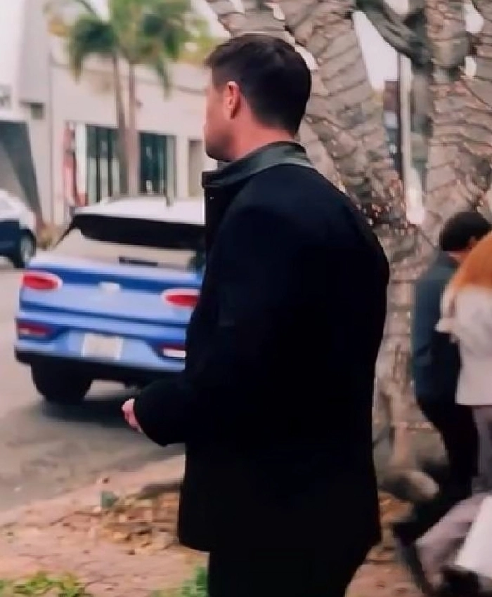 Chris Hemsworth Crime 101 Black Coat - Image 3