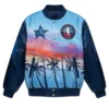 2026 NBA All Star Game Los Angeles Sunset Satin Varsity Jacket