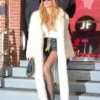 2026 NYFW Show NYC Brooks Nader White Fur Coat For Women