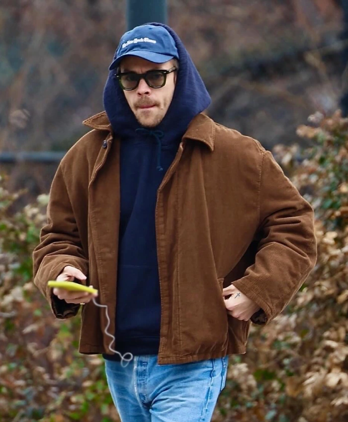 2026 New York City Harry Styles Suede Brown Jacket For Men And Women