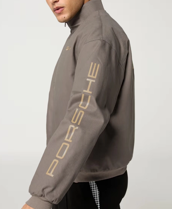 2026 PUMA x Porsche Legacy Pepita Lifestyle White Taupe Jacket