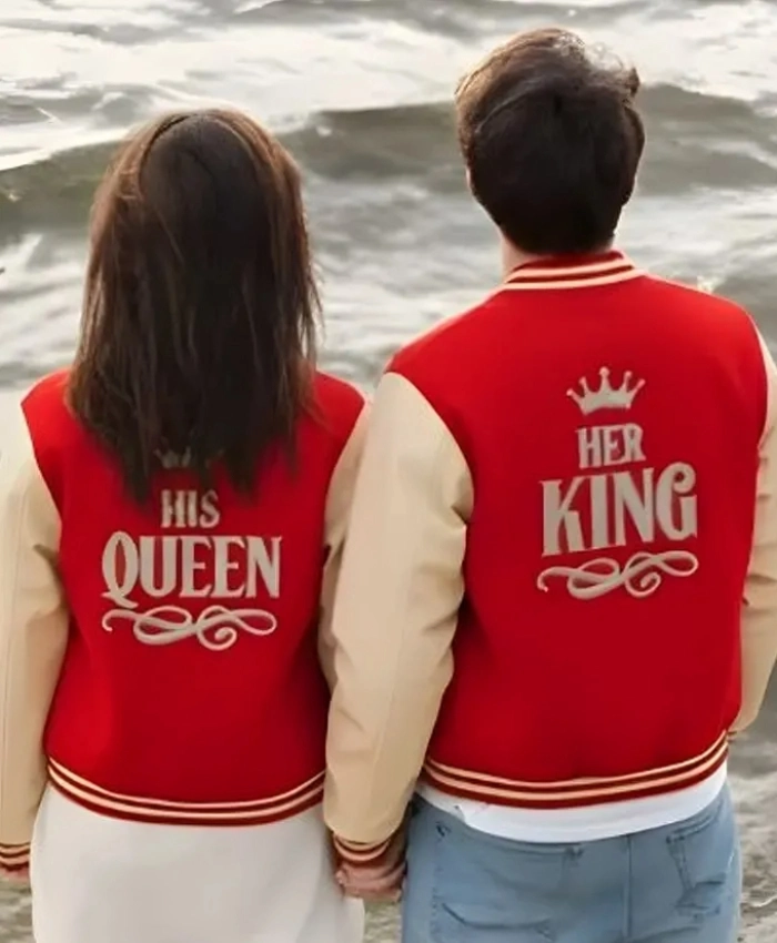 Her King and His Queen Valentine Varsity Jacket