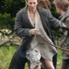 28 Years Later 2025 Jodie Comer Long Grey Coat