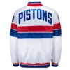 35th Anniversary Detroit Pistons White Jacket Back