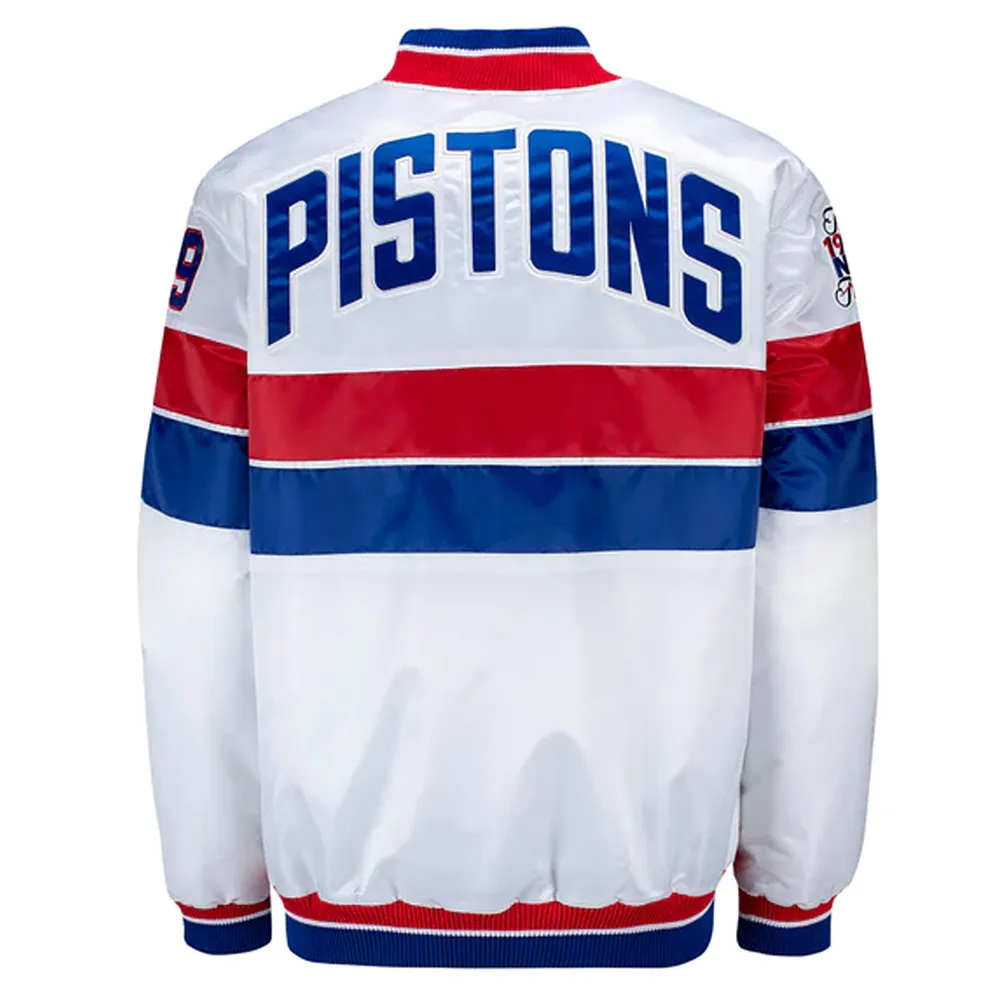 35th Anniversary Detroit Pistons White Jacket Back