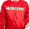49ERS SF Red Satin Bomber Jacket
