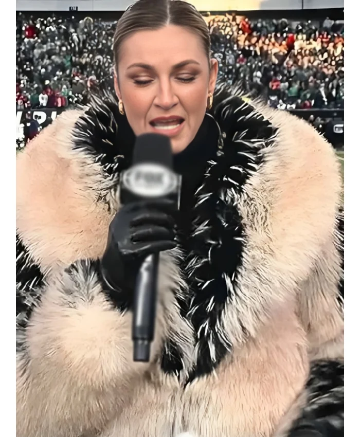 49ers Vs Eagles Erin Andrews Game Fur Coat
